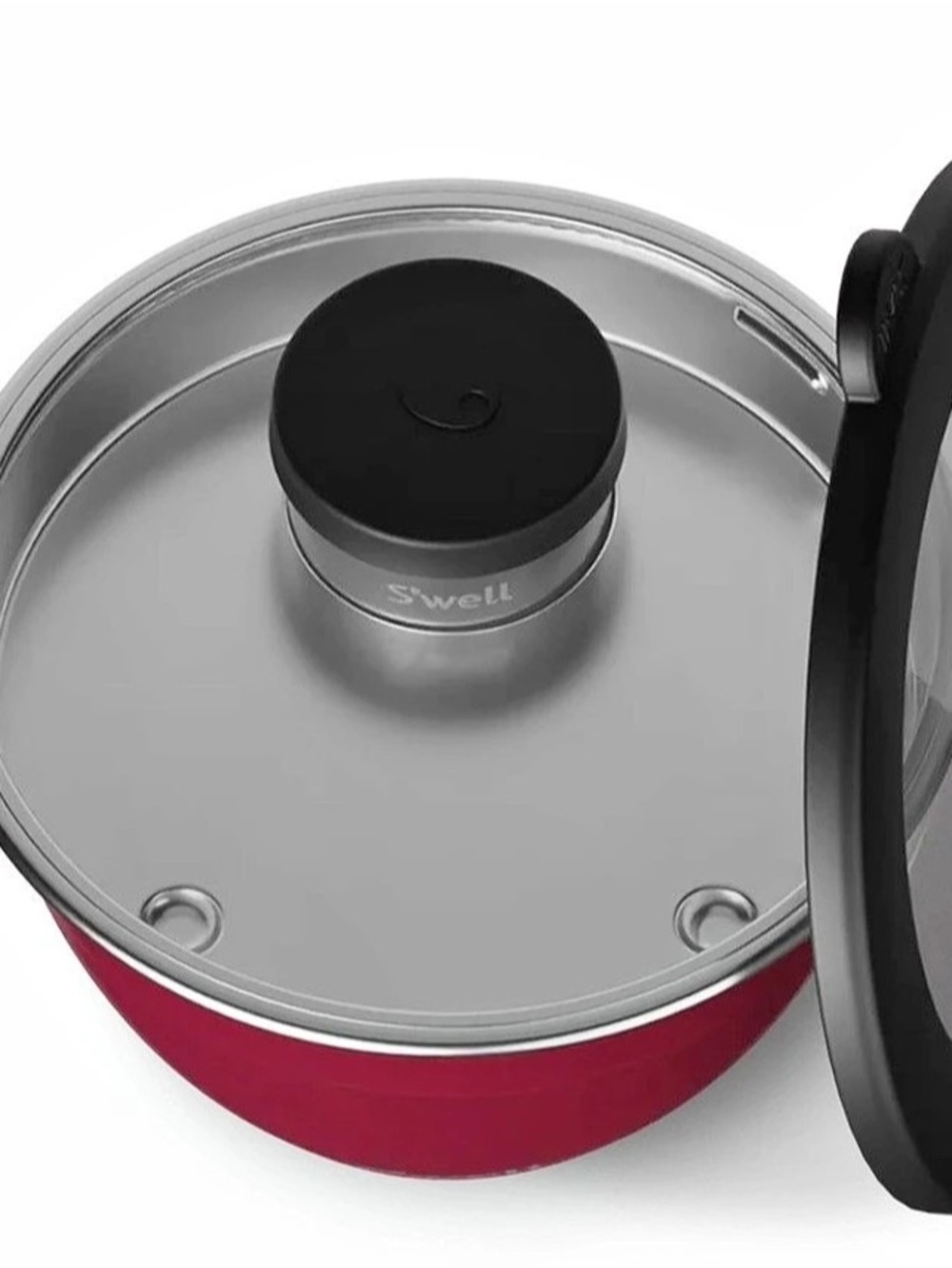 S'well Salad Bowl Kit Food Storage, Set of 2, Red/Black